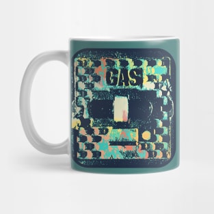 Gas surface box / access cover in colorful vintage look. Mug
